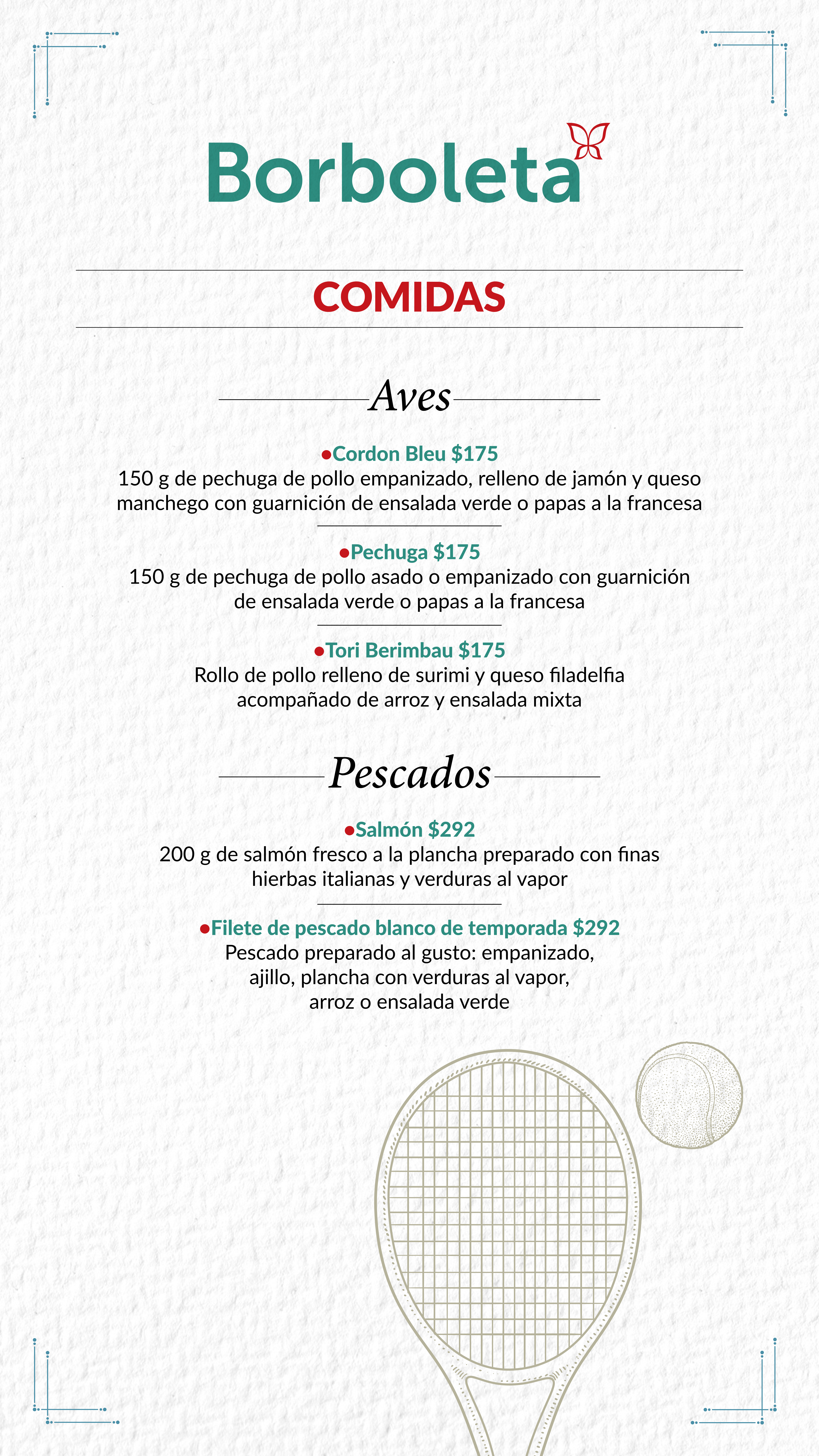 Imagen del menú